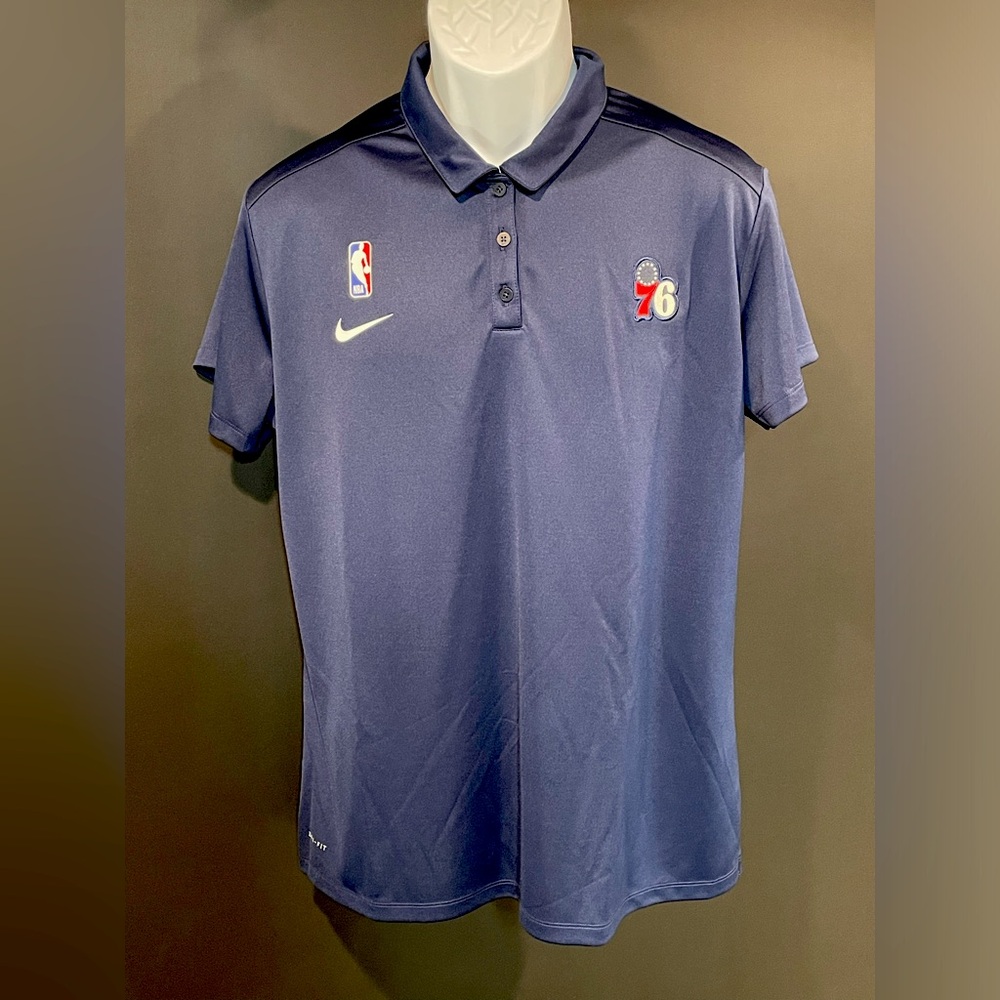 Nike Women’s Dri-Fit NBA Philadelphia 76ers Polo in Navy Size XL